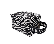 Load image into Gallery viewer, Black Colour DK Nyla Zebra Cosmetic / Washbags
