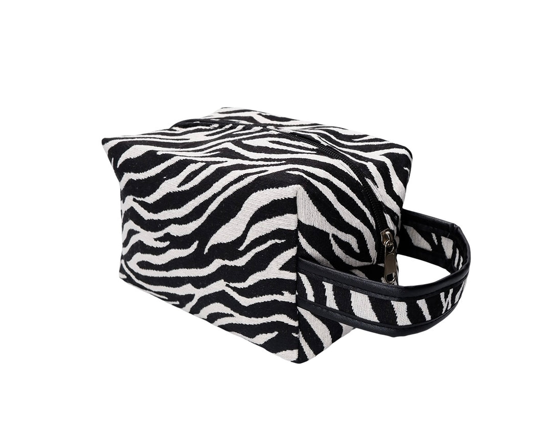 Black Colour DK Nyla Zebra Cosmetic / Washbags