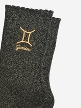 Load image into Gallery viewer, Sock Talk Women’s Zodiac Glitter Socks
