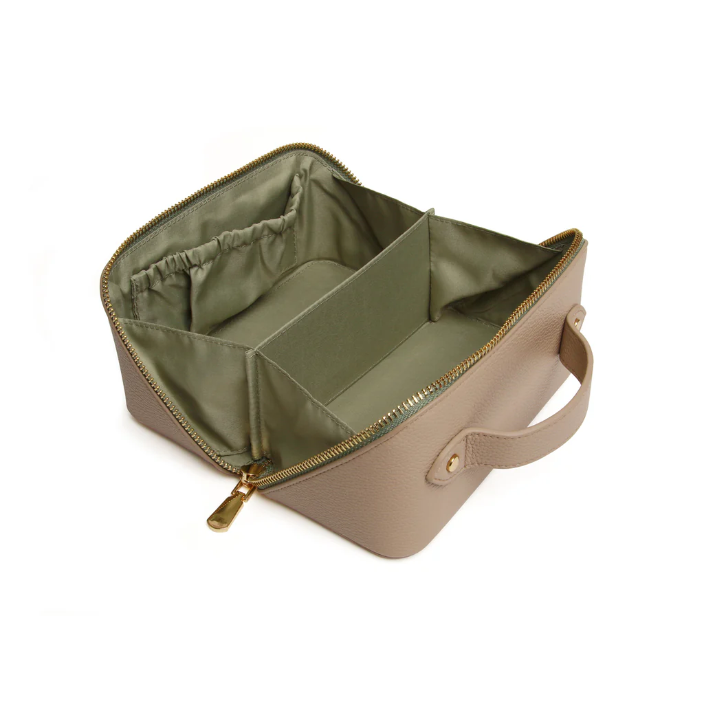 Alice Wheeler Stone / Sage Train Case - 2 Sizes