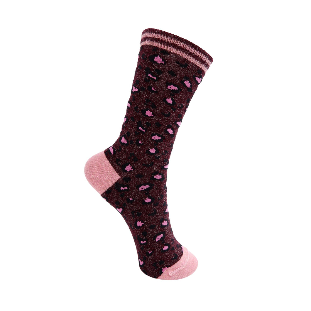 Black Colour DK Leo Glitter Socks 3 Colours Available