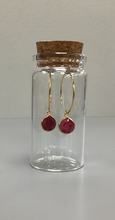 Load image into Gallery viewer, Annabella Moore Ruby In Zoisite Gemstone Earrings in a Bottle
