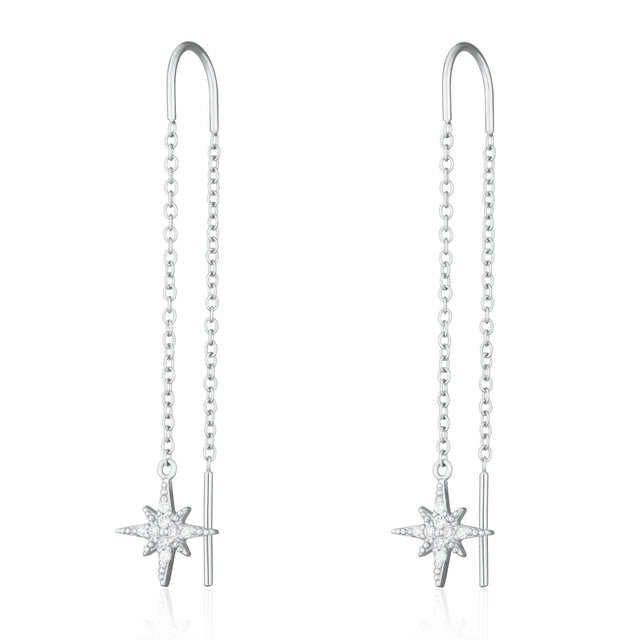 Scream Pretty Starburst Threader Earrings (comes in Gold Plated or Silver Plated)g