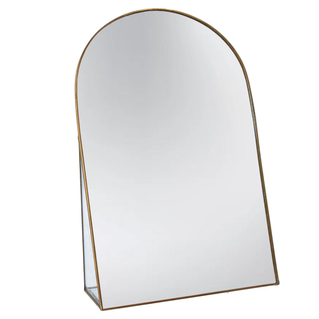 Gisela Graham Gold Metal Edged Tabletop Mirror