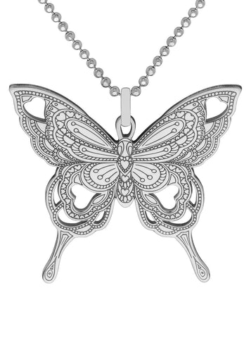 Silver butterfly pendant