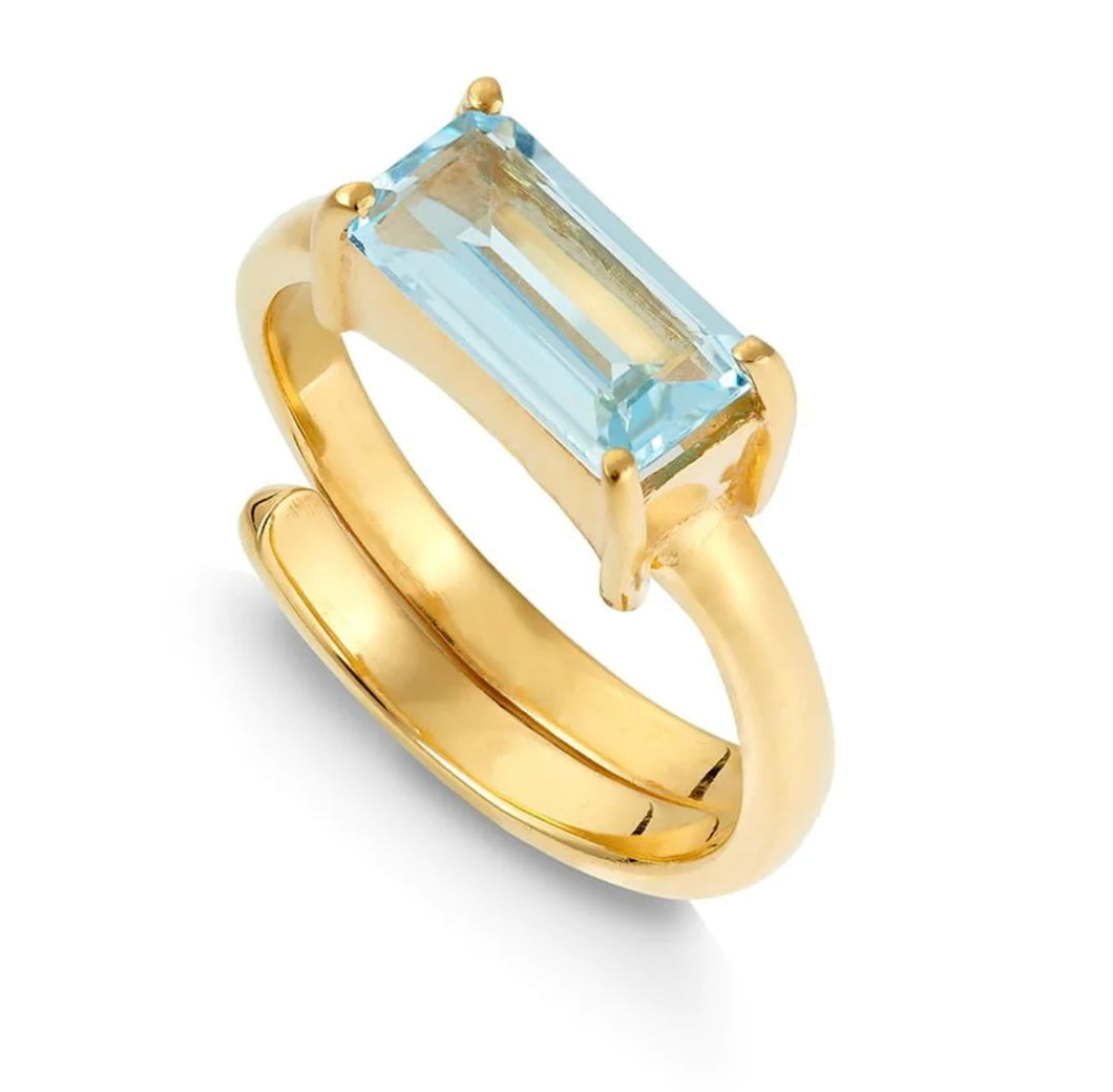 SVP Nirvana Blue Topaz Adjustable Ring